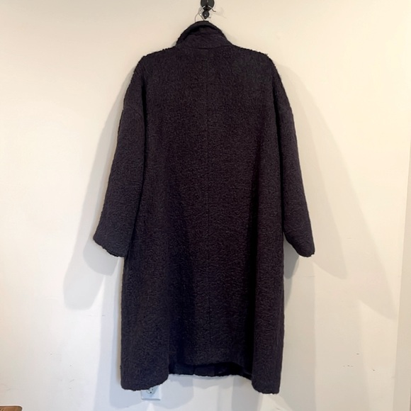 Eileen Fisher alpaca boucle classic collared winter coat size XL - Picture 8 of 12